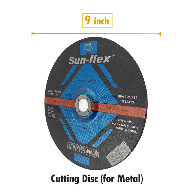 Sun-Flex Abrasive Metal Cutting Disc 230x3x22.2mm | A30SBF