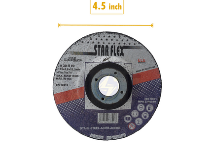 10695-STARFLEX Metal Grinding Disc 115x6x22.2mm A30R BF