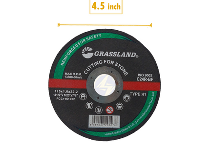 GrassLand Abrasive Stone Cutting Disc 115x1x22.2mm | C24R-BF