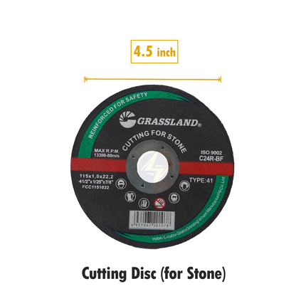 GrassLand Abrasive Stone Cutting Disc 115x1x22.2mm | C24R-BF