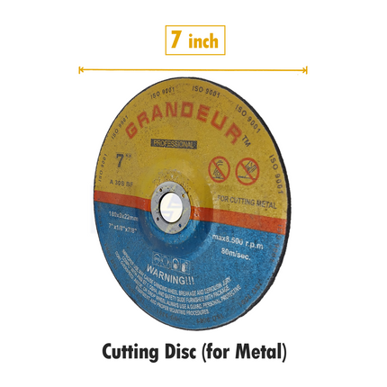 Grandeur Abrasive Metal Cutting Disc 180x3x22.2mm | A30SBF