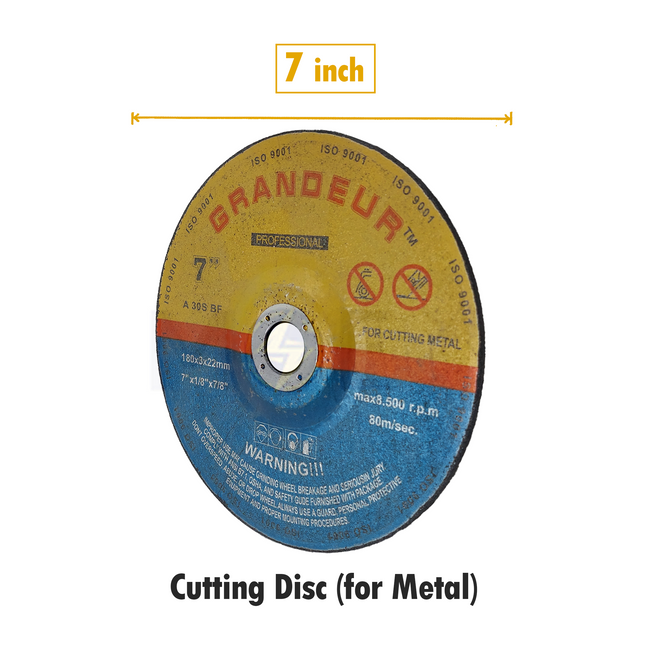 Grandeur Abrasive Metal Cutting Disc 180x3x22.2mm | A30SBF