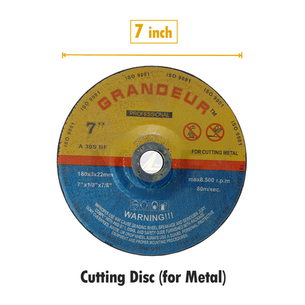 Grandeur Abrasive Metal Cutting Disc 180x3x22.2mm | A30SBF