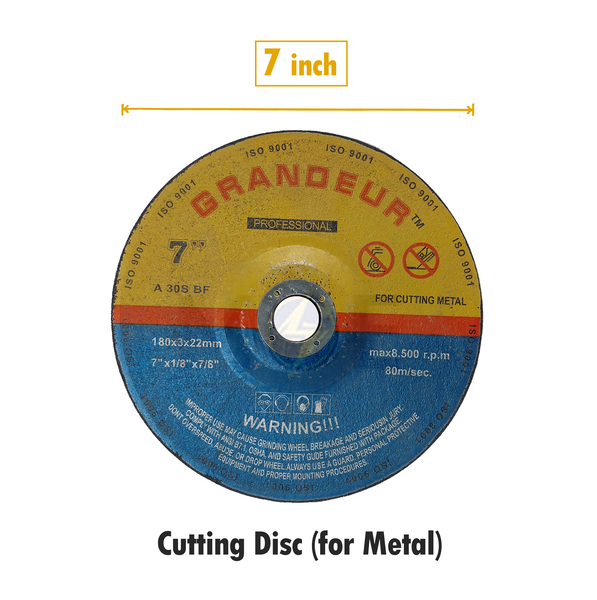 Grandeur Abrasive Metal Cutting Disc 180x3x22.2mm | A30SBF