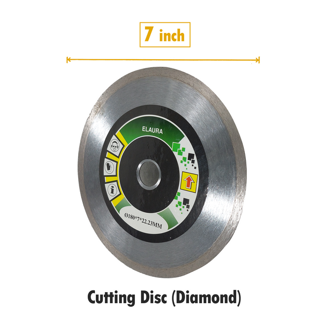 Elaura Diamond Wet Cutting Disc (For Cutting Tile,Ceramic,Porcelain and Glazed Tile) 180x22.2mm