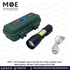 LED Flashlight Lamp Torch with Clip 3 Mode Zoomable Lamp Built in Battery with Box USB Charging XPE+COB