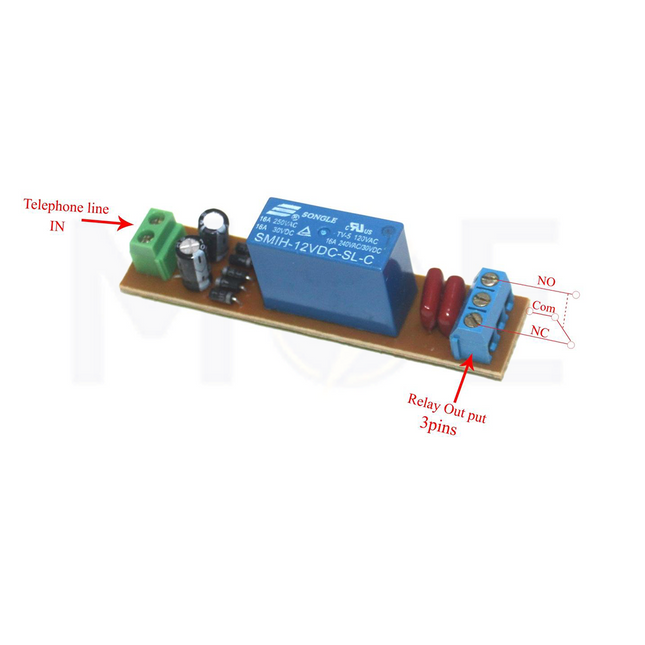 Board Telephone Ringer With Relay 3P DC 12V