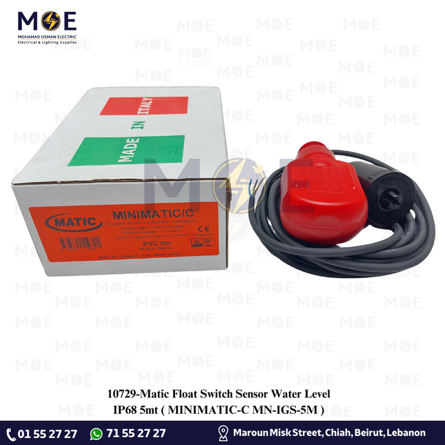 Matic Float Switch Sensor Water Level IP68 5mt | MINIMATIC/C MN-IGS/5M