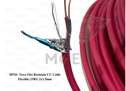 Nova Fire Resistant CU Cable Flexible | FRG 2x1.5mm | كابل حريق مبروم شعري احمر