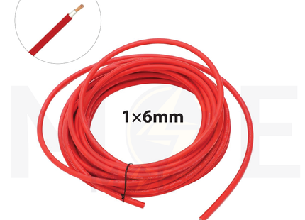 Leader Photovoltaic Solar cable | PV Cable Red | H1Z2Z2 1x6mm | كابل طاقة شمسية مبروم شعري احمر