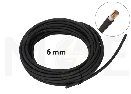 Leader Photovoltaic Solar cable | PV Cable Black | H1Z2Z2 1x6mm | كابل طاقة شمسية مبروم شعري اسود