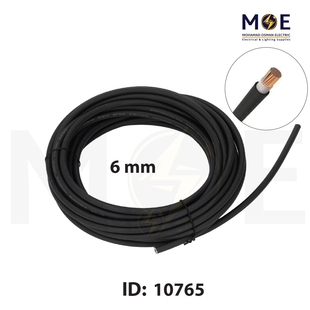 Leader Photovoltaic Solar cable | PV Cable Black | H1Z2Z2 1x6mm | كابل طاقة شمسية مبروم شعري اسود