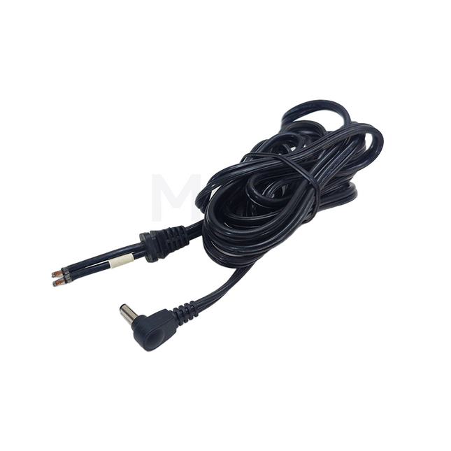 90 degree Right Angle DC Barrel Plug Cable Male to Bare Wire Open End 1.8m فيش دي سي بشريط