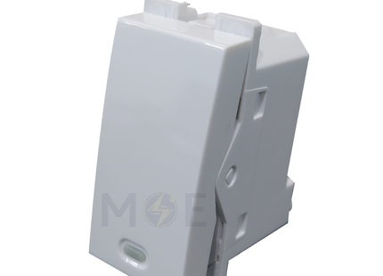 VHO 1Way Switch White with Lamp 16A 250V | V-4001-W | مفتاح مفرد مع لمبة ابيض