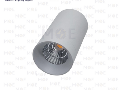 Cuperlight LED Downlight Surface Cylinder Spot Matt White Warmwhite 60x107mm 12W | ZR-C3003 | سبوت ليد ظاهر مدور شكل سيلندر ثابت ابيض ورم وايت