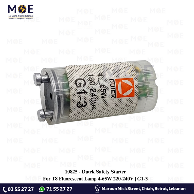 Dutek Safety Starter For T8 Fluorescent Lamp 4-65W 220-240V | G1-3