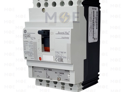 General Electric adjustable type MCCB FD-100 25kA 3P 100A | FDE36TF100GF | دجنتور صناعي ثلاثة فاز