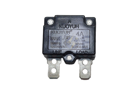Kuoyuh Thermal Overload Circuit Breaker Automatic Reset 6.3mm 32V DC 125V/250V AC 4A | 88AR فيوز ترميك