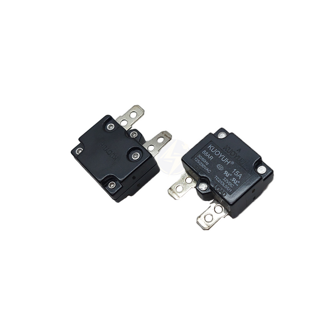 Kuoyuh Thermal Overload Circuit Breaker Automatic Reset 6.3mm 32V DC 125V/250V AC 15A | 88AR فيوز ترميك