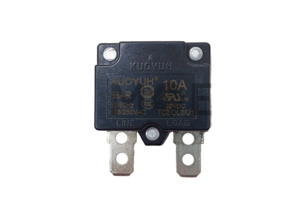 Kuoyuh Thermal Overload Circuit Breaker Automatic Reset 6.3mm 32V DC 125V/250V AC 10A | 88AR فيوز ترميك