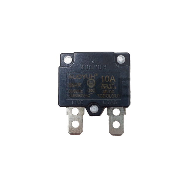 Kuoyuh Thermal Overload Circuit Breaker Automatic Reset 6.3mm 32V DC 125V/250V AC 10A | 88AR فيوز ترميك