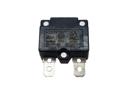 Kuoyuh Thermal Overload Circuit Breaker Automatic Reset 6.3mm 32V DC 125V/250V AC 5A | 88AR فيوز ترميك
