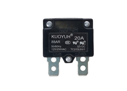 Kuoyuh Thermal Overload Circuit Breaker Automatic Reset 6.3mm 32V DC 125V/250V AC 20A | 88AR فيوز ترميك
