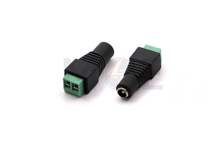 Female DC Barrel Socket Screw Terminal Connector 5.5×2.1mm فيشة دي سي برغي انتاية