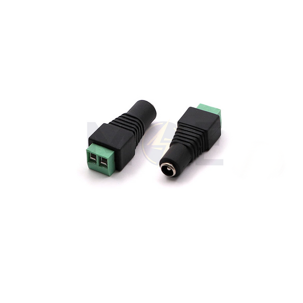 Female DC Barrel Socket Screw Terminal Connector 5.5×2.1mm فيشة دي سي برغي انتاية