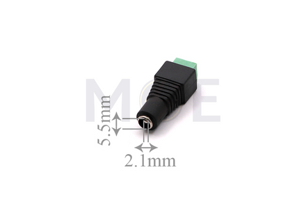 Female DC Barrel Socket Screw Terminal Connector 5.5×2.1mm فيشة دي سي برغي انتاية