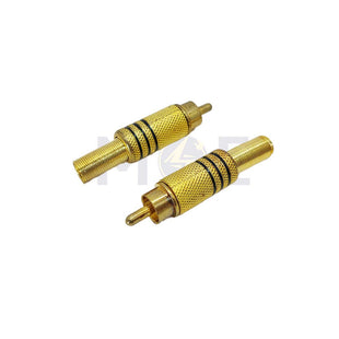 RCA Male Cable Mount Gold Plug Connector فيشة فيديو دكر ذهبي