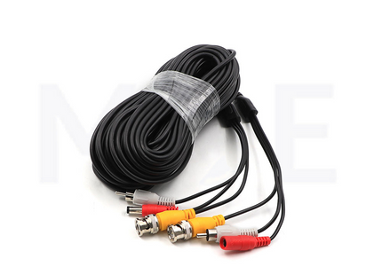 CCTV Camera Cable Extension 1x RCA M-M 1x BNC M-M 1x DC 5.5x2.5mm M-F 40mt كابل كاميرا جاهز