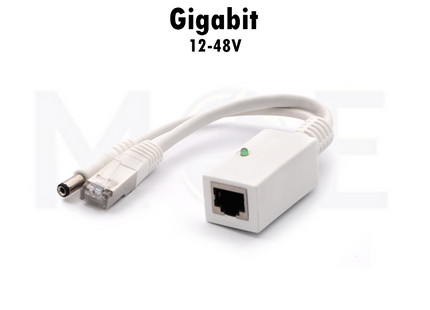 Gigabit POE Power Adapter Injector & Splitter DC Male 12-48V 10/100/1000M