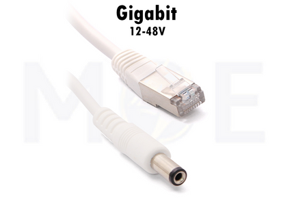 Gigabit POE Power Adapter Injector & Splitter DC Male 12-48V 10/100/1000M