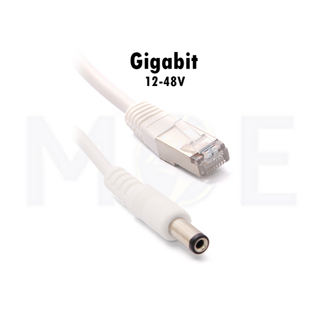 Gigabit POE Power Adapter Injector & Splitter DC Male 12-48V 10/100/1000M