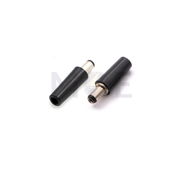 Male DC Barrel Plug Connector 5.5×2.1×9.5mm Bakelite فيش دي سي دكر تلحيم