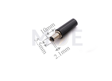 Male DC Barrel Plug Connector 5.5×2.1×9.5mm Bakelite فيش دي سي دكر تلحيم