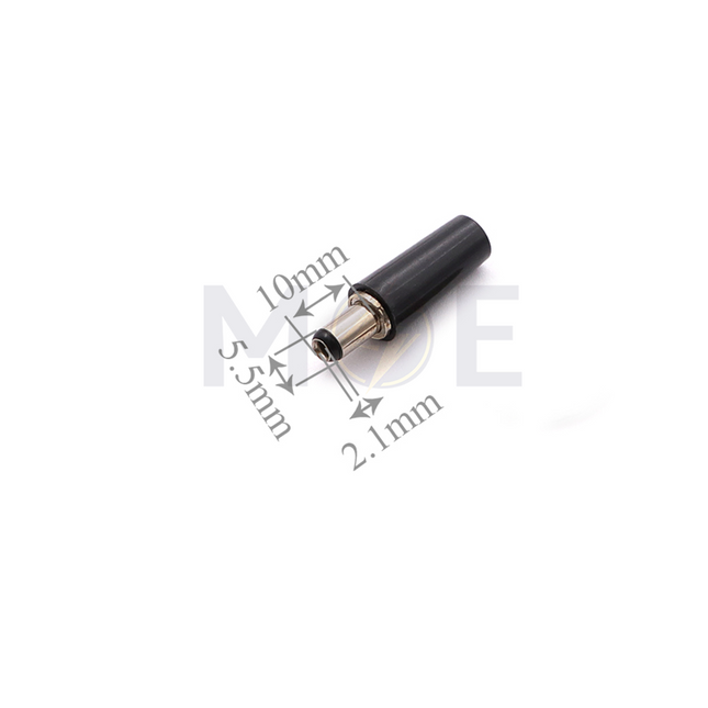 Male DC Barrel Plug Connector 5.5×2.1×9.5mm Bakelite فيش دي سي دكر تلحيم