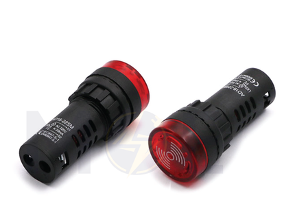 Signal Lamp with Buzzer and Timer Red 220V AC 22mm 6sec. | AD16-22SM/RD | لمبة اشارة مع زمور و تايمر احمر
