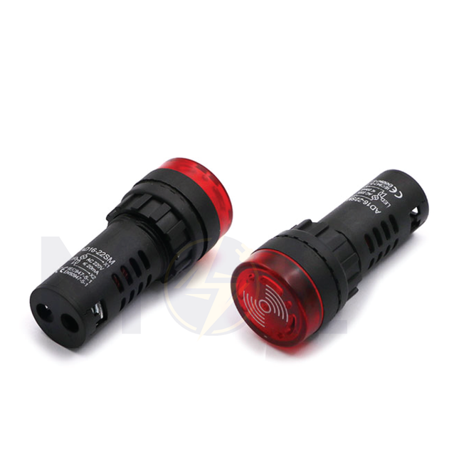 Signal Lamp with Buzzer and Timer Red 220V AC 22mm 6sec. | AD16-22SM/RD | لمبة اشارة مع زمور و تايمر احمر