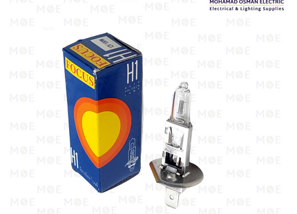Focus Filament halogen Lamp 1 Contact H1 P14.5s 12V 100W | H1-P14.5s | لمبة ضو سيارة هالوجين شك