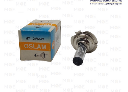Oslam Filament halogen Lamp 2 Contact H7 PX26d 12V 55W | H7-PX26d | لمبة ضو سيارة هالوجين شك