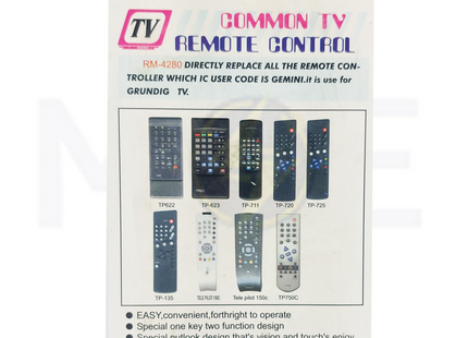 Huayu Universal TV Remote control For Grundig CRT TVs RM134-1 | RM-4280