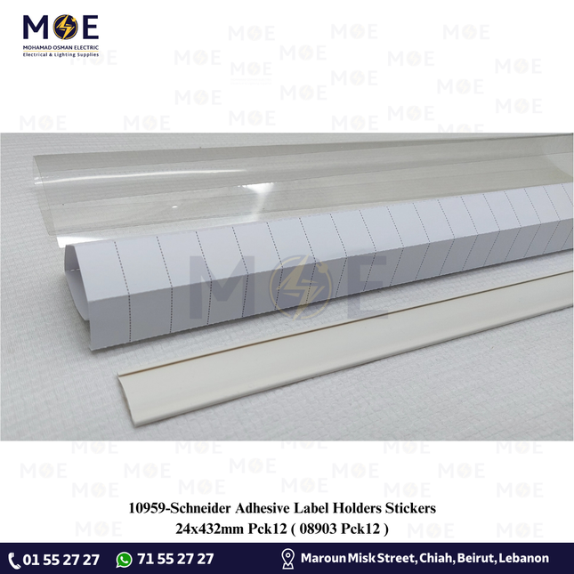 Schneider Adhesive Label Holders Stickers 24x432mm Pck12 | 08903 Pck12 | ستيكرز تابلو تلزيق