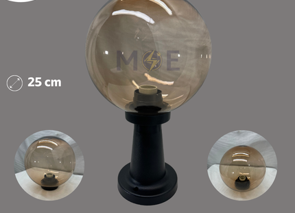 Cuperlight Post Top Sphere Light Amber E27 25cm | بول عسلي