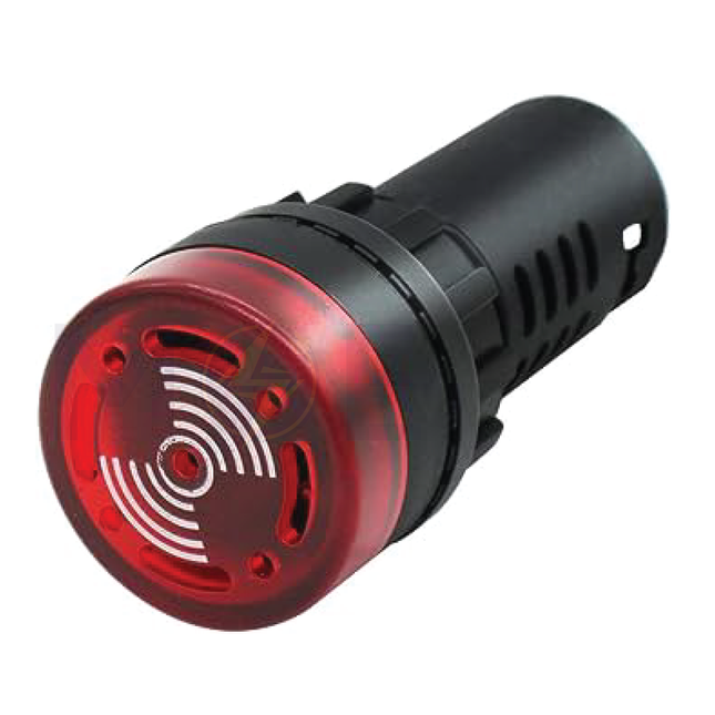 SEC Signal Lamp with Buzzer Red 12V AC/DC 22mm | AD22-22SM-12-RD | لمبة اشارة مع زمور احمر