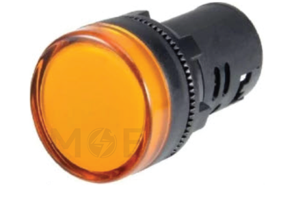 Signal Lamp Volt Panel Mount Yellow 75-440V AC 22mm | AD16-22DS/V-407230 YL | لمبة اشارة فولت اصفر