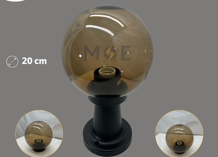 Orient Post Top Sphere Light Amber E27 20cm | NF1801 200 | بول عسلي