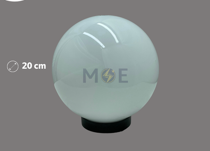 Cuperlight Post Top Sphere Light Milky E27 20cm | Milky Globe 200mm | بول حليبي