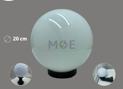 Cuperlight Post Top Sphere Light Milky E27 20cm | Milky Globe 200mm | بول حليبي